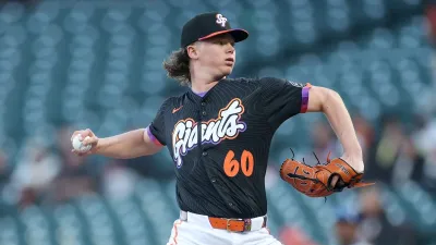 SAN FRANCISCO, CALIFORNIA – MAY 20: Hayden Birdsong #60 of the San Francisco Giants pitches against the Kansas City Royals in the first inning at Oracle Park on May 20, 2025 in San Francisco, California. (Photo by Ezra Shaw/Getty Images)