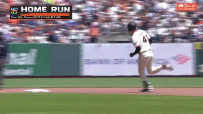 Flores' solo homer puts Giants on top of Braves