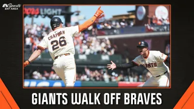 Giants defeat Braves in walk-off fashion for second straight game