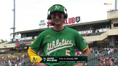 Athletics rookie Jacob Wilson reflects on overtaking MLB hits lead