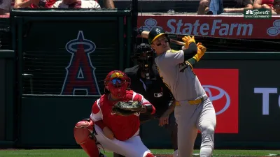 Rooker blasts 14th home run to extend A's lead over Angels