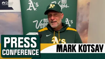 Kotsay weighs in on controversial call in Athletics' loss to Angels