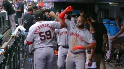 Dominic Smith crushes first Giants home run to extend lead vs. Rockies