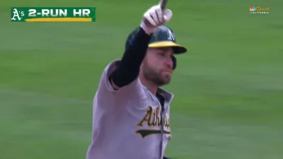 Wynns crushes two-run homer to tie Athletics-Royals game