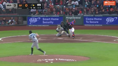 Christian Koss puts Giants on board, cuts into deficit with homer vs. Marlins