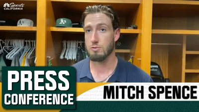 Athletics' Mitch Spence shares ‘surreal' feeling pitching at Yankee Stadium