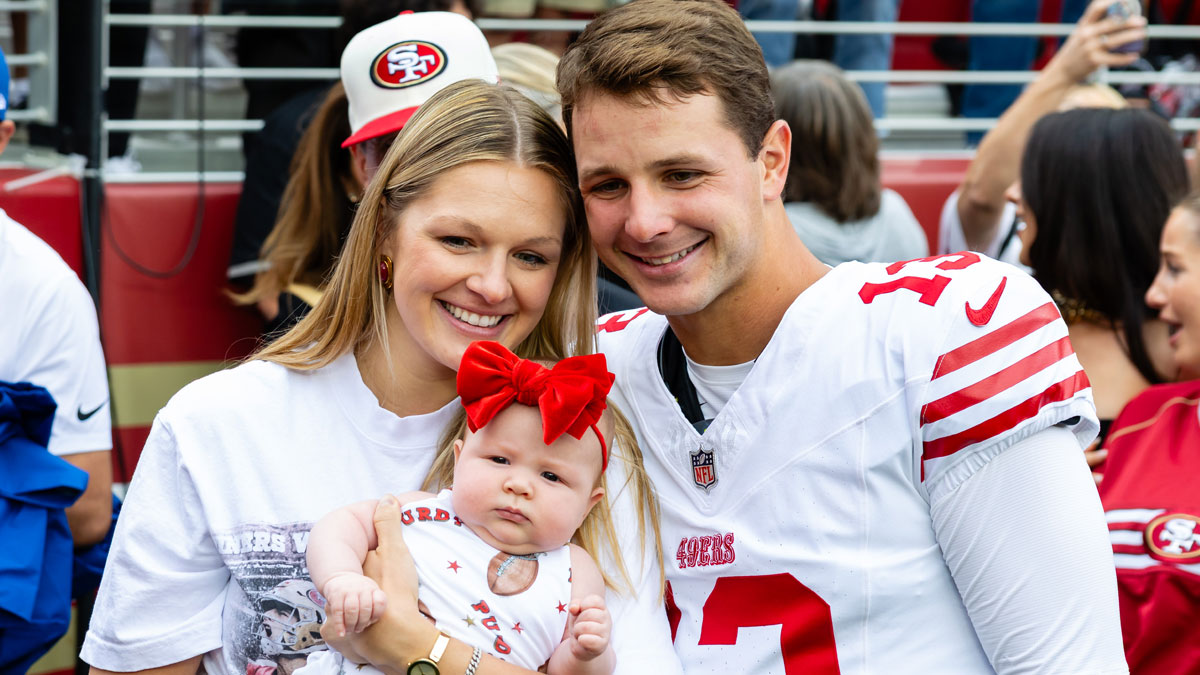 How new dad and 49ers QB Brock Purdy, wife Jenna, maintain NFL-family balance