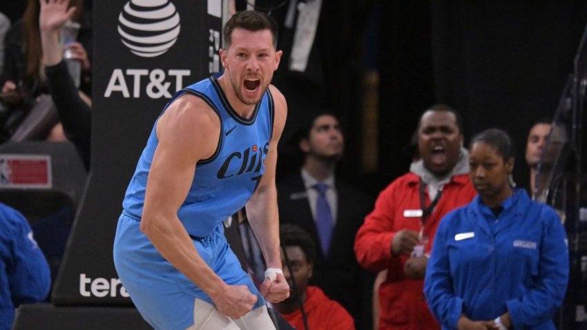 Feb 6, 2025; Inglewood, California, USA;  Los Angeles Clippers forward Drew Eubanks (15) reacts after a basket in the second half against the Indiana Pacers at Intuit Dome. Mandatory Credit: Jayne Kamin-Oncea-Imagn Images