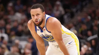 INDIANAPOLIS, IN – NOVEMBER 1: Stephen Curry #30 of the Golden State Warriors looks on during the game against the Indiana Pacers on November 1, 2025 at Gainbridge Fieldhouse in Indianapolis, Indiana. NOTE TO USER: User expressly acknowledges and agrees that, by downloading and or using this Photograph, user is consenting to the terms and conditions of the Getty Images License Agreement. Mandatory Copyright Notice: Copyright 2025 NBAE (Photo by Pepper Robinson/NBAE via Getty Images)