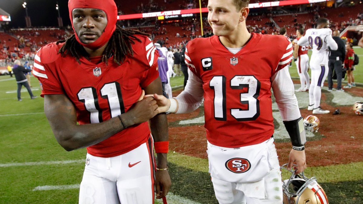 Image for Brock Purdy, George Kittle discuss how 49ers are missing ‘baller' Brandon Aiyuk