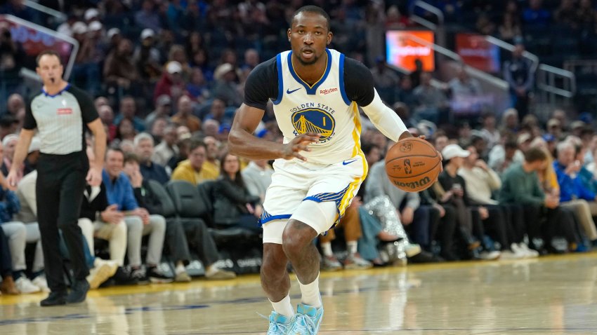 SAN FRANCISCO, CALIFORNIA – JANUARY 20: Jonathan Kuminga #1 of the Golden State Warriors looks to drive to the basket against the Toronto Raptors in the first half of an NBA basketball game at Chase Center on January 20, 2026 in San Francisco, California. NOTE TO USER: User expressly acknowledges and agrees that, by downloading and or using this photograph, User is consenting to the terms and conditions of the Getty Images License Agreement. (Photo by Thearon W. Henderson/Getty Images)