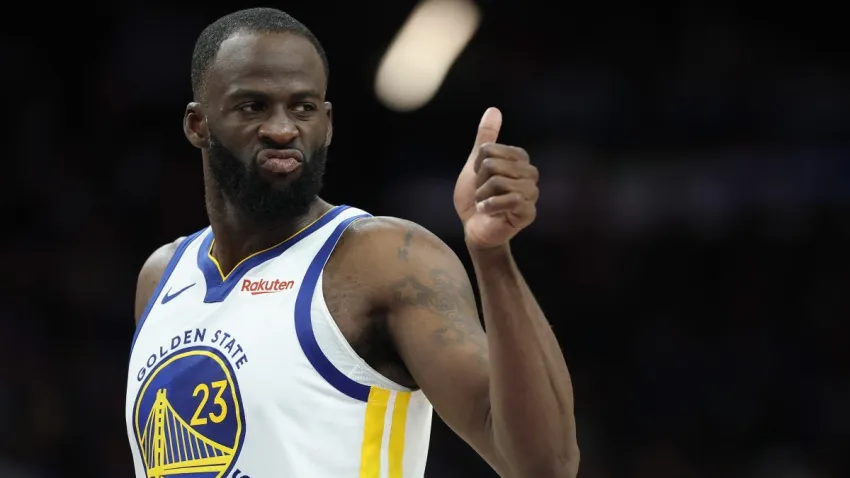 PHOENIX, ARIZONA – APRIL 17: Draymond Green #23 of the Golden State Warriors reacts during the second half of an NBA play-in tournament game at Mortgage Matchup Center on April 17, 2026 in Phoenix, Arizona. The Suns defeated the Warriors 111-96.  NOTE TO USER: User expressly acknowledges and agrees that, by downloading and or using this photograph, user is consenting to the terms and conditions of the Getty Images License Agreement.  (Photo by Christian Petersen/Getty Images)