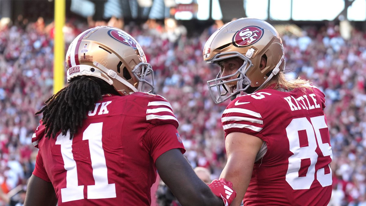 George Kittle not-so-subtly throws shade at Brandon Aiyuk – NBC Sports Bay Area & California