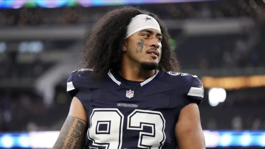 ARLINGTON, TEXAS – AUGUST 24: Viliami Fehoko #93 of the Dallas Cowboys walks off the field after a preseason game against the Los Angeles Chargers at AT&T Stadium on August 24, 2024 in Arlington, Texas. (Photo by Sam Hodde/Getty Images)