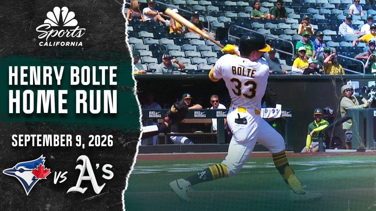 Rookie outfielder Henry Bolte's solo home run in third inning puts Athletics on top vs. Blue Jays