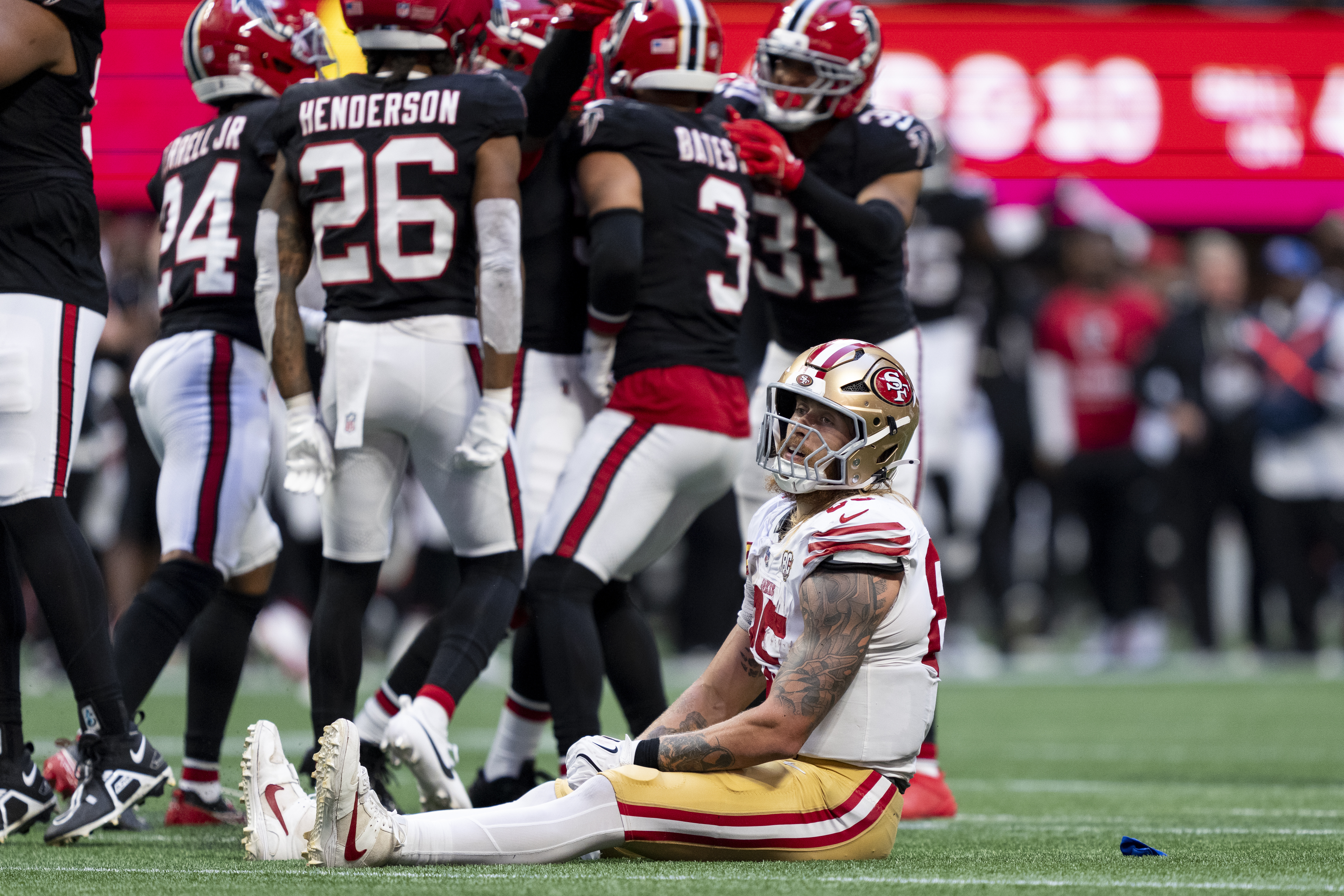 49ers star George Kittle refuses to use injuries as excuse for loss to Falcons