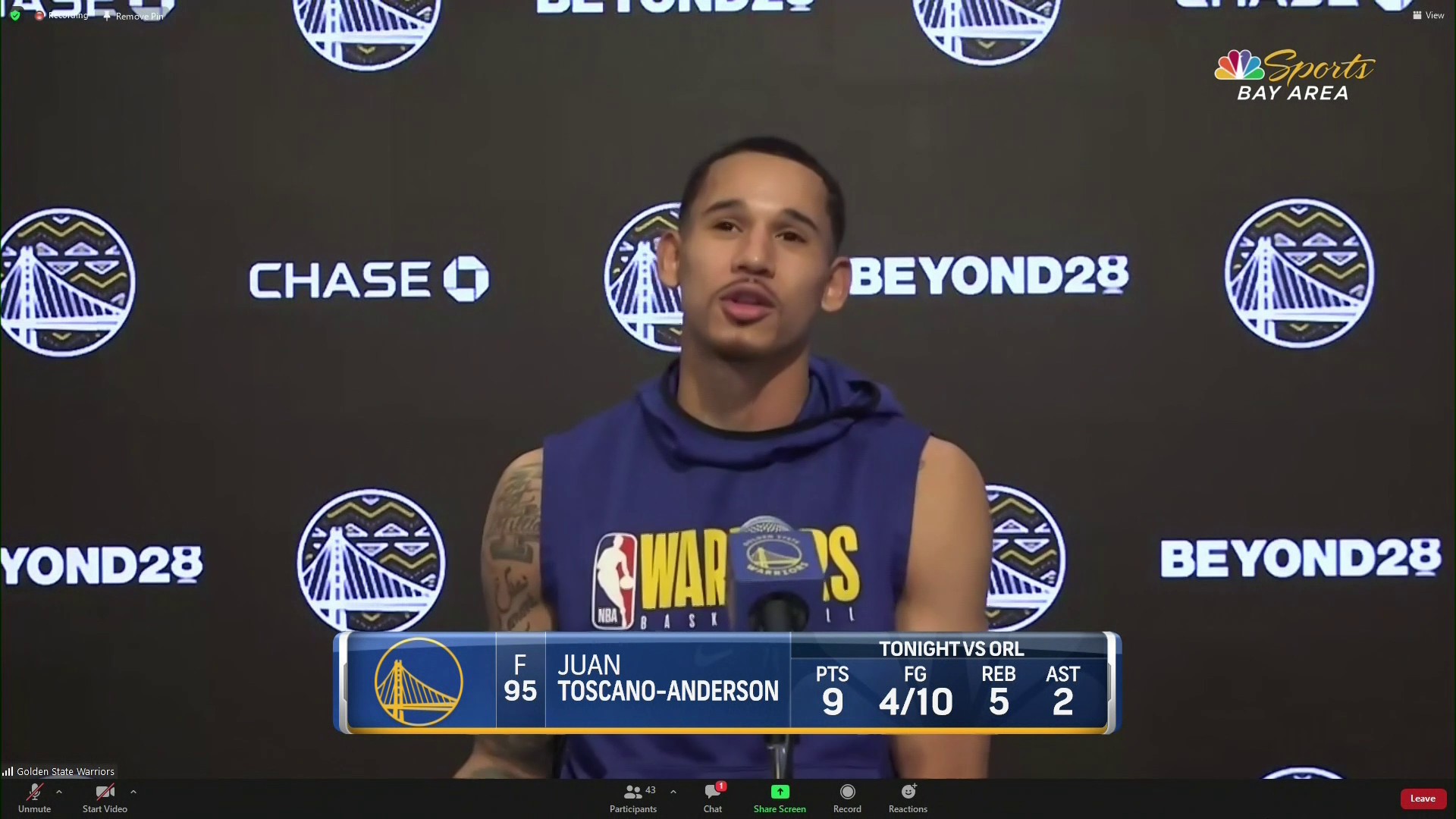 Why Juan Toscano-Anderson is key for the Golden State Warriors success