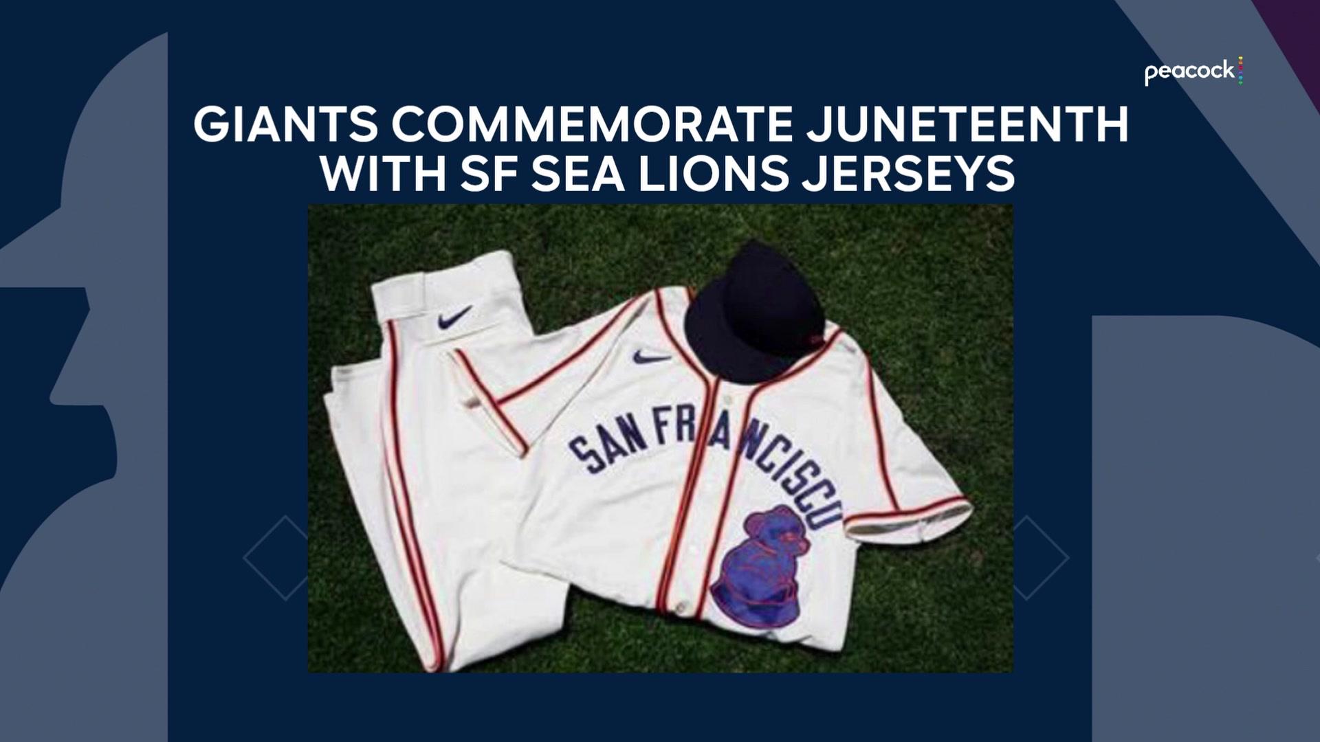 Giants don San Francisco Sea Lions uniforms to honor Juneteenth – NBC  Sports Bay Area & California